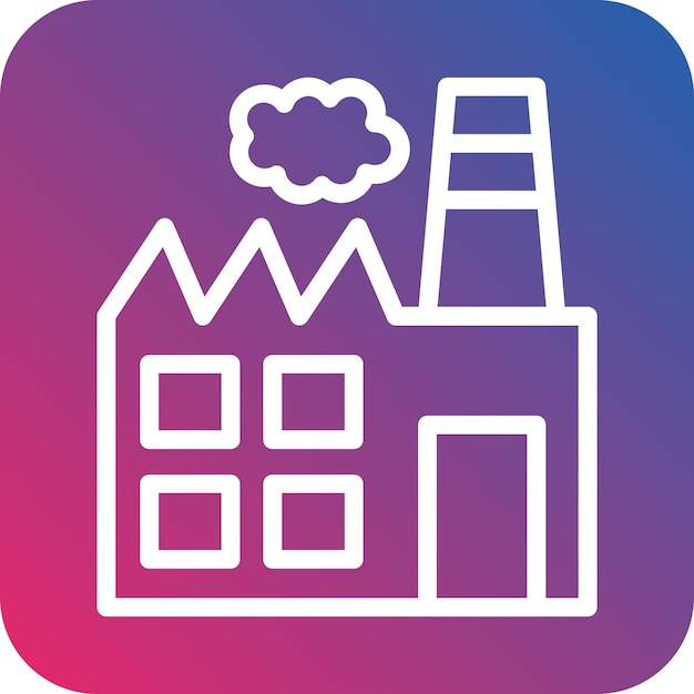 Diseño vectorial Estilo de icono de la industria