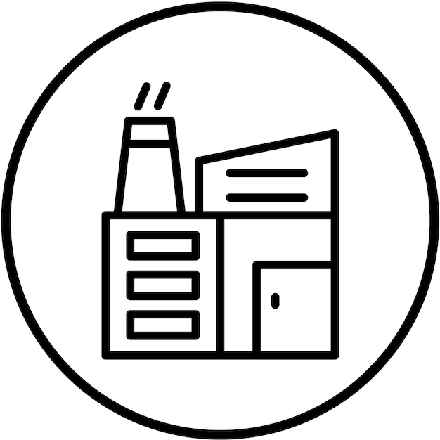 Diseño vectorial Estilo de icono de la industria