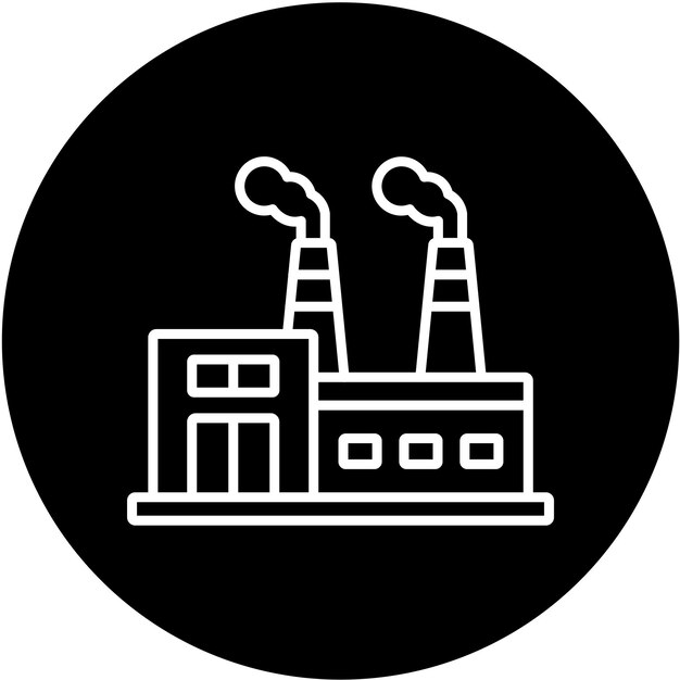 Diseño vectorial Estilo de icono de la industria