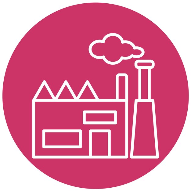 Diseño vectorial Estilo de icono de la industria