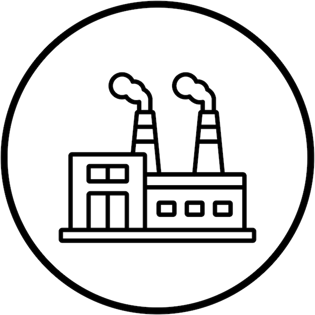 Diseño vectorial Estilo de icono de la industria