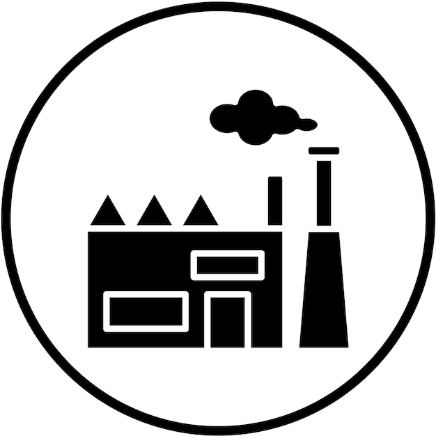 Diseño vectorial Estilo de icono de la industria