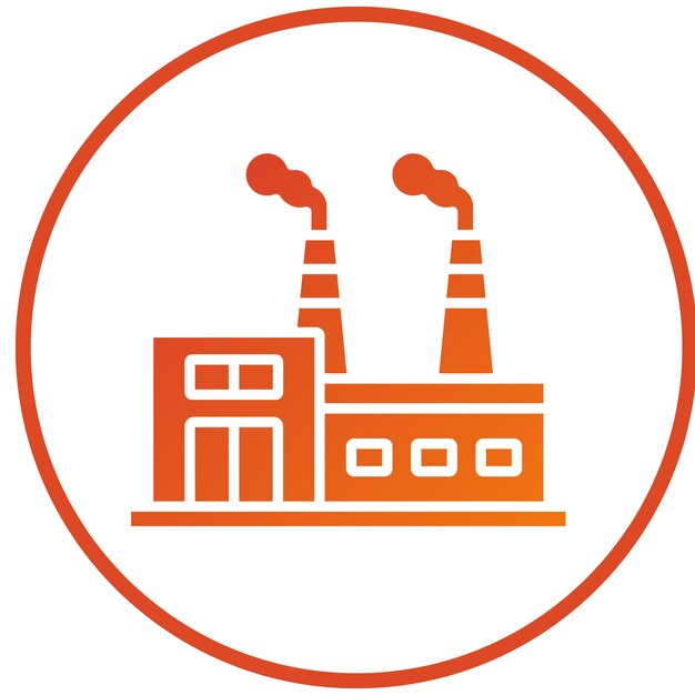 Diseño vectorial Estilo de icono de la industria