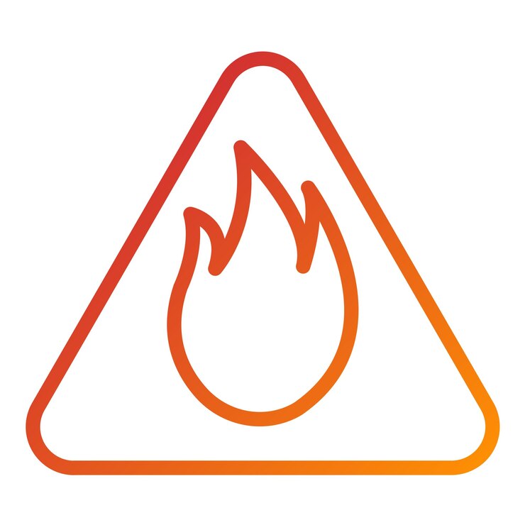 Vector diseño vectorial estilo de icono inflamable