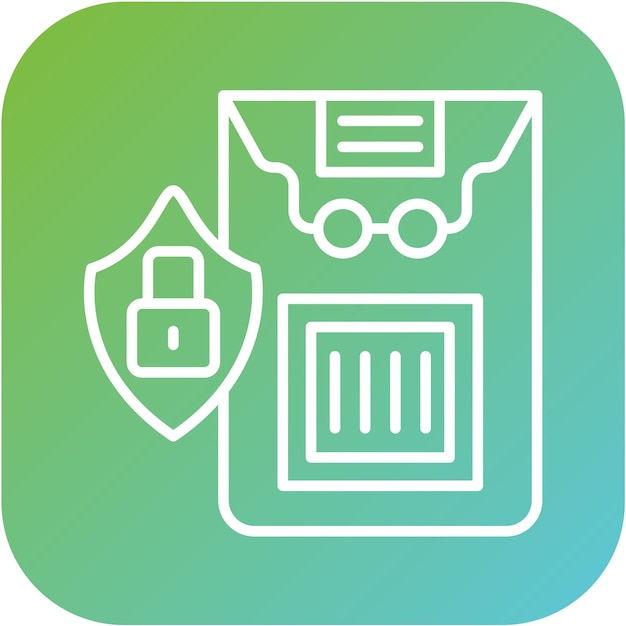 Diseño vectorial Estilo del icono de información confidencial