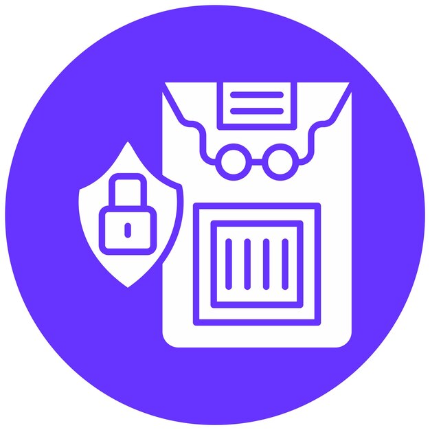 Diseño vectorial Estilo del icono de información confidencial