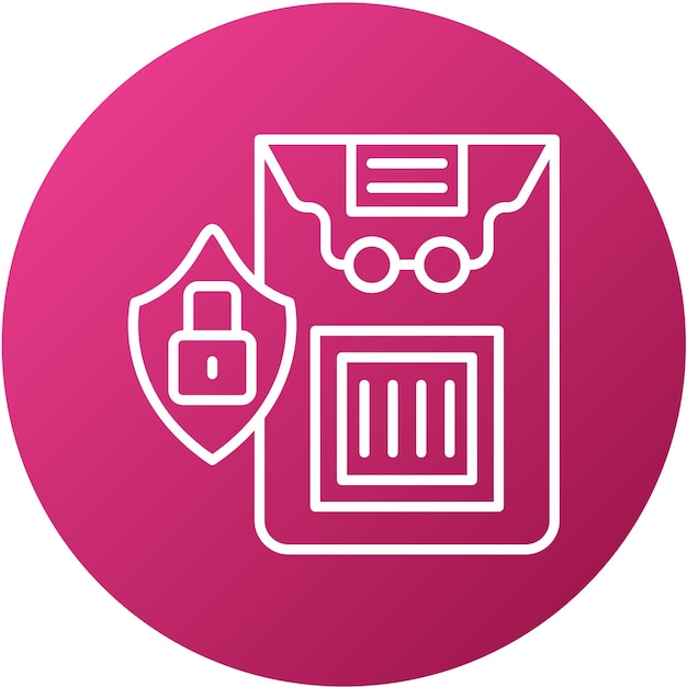Diseño vectorial Estilo del icono de información confidencial