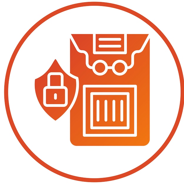 Diseño vectorial Estilo del icono de información confidencial