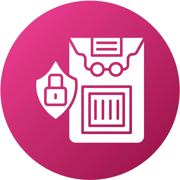 Diseño vectorial Estilo del icono de información confidencial