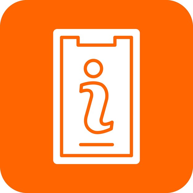 Diseño vectorial Estilo del icono de información móvil