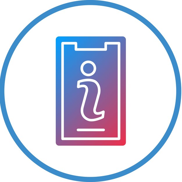 Diseño vectorial Estilo del icono de información móvil