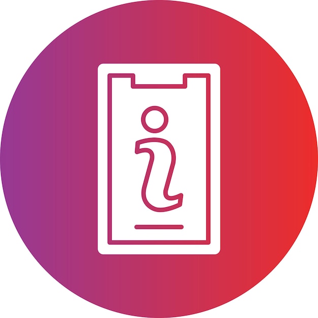 Diseño vectorial Estilo del icono de información móvil