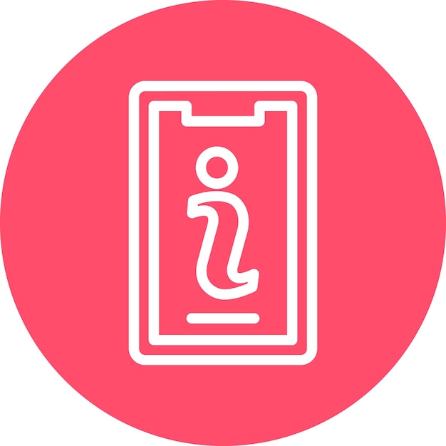 Diseño vectorial Estilo del icono de información móvil