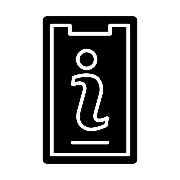 Diseño vectorial Estilo del icono de información móvil