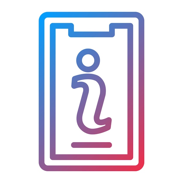 Diseño vectorial Estilo del icono de información móvil