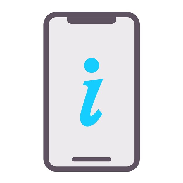 Diseño vectorial Estilo del icono de información móvil