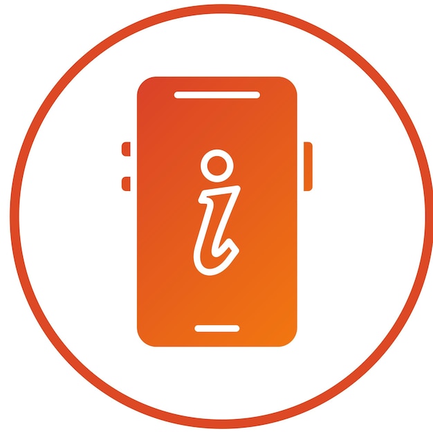 Diseño vectorial Estilo del icono de información móvil