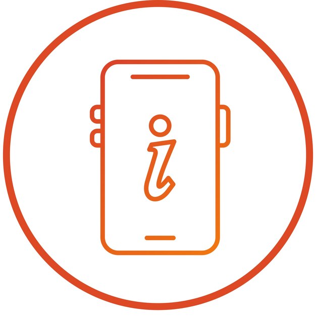 Diseño vectorial Estilo del icono de información móvil