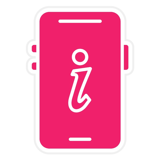 Diseño vectorial Estilo del icono de información móvil