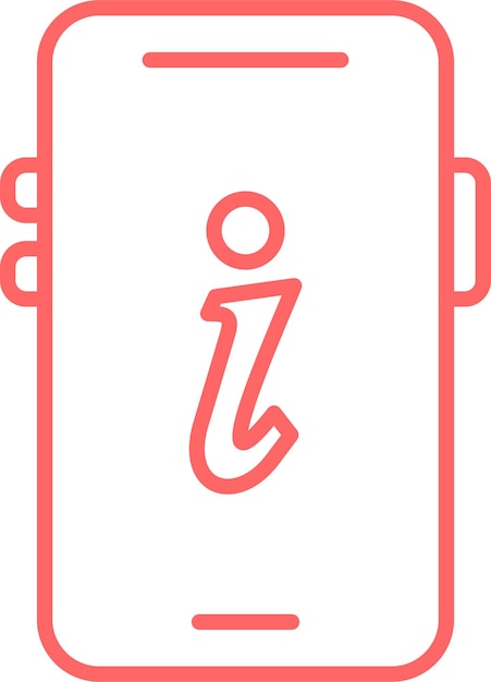 Diseño vectorial Estilo del icono de información móvil