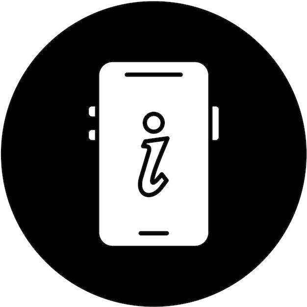 Diseño vectorial Estilo del icono de información móvil