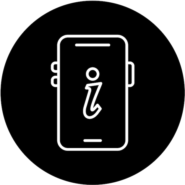 Diseño vectorial Estilo del icono de información móvil