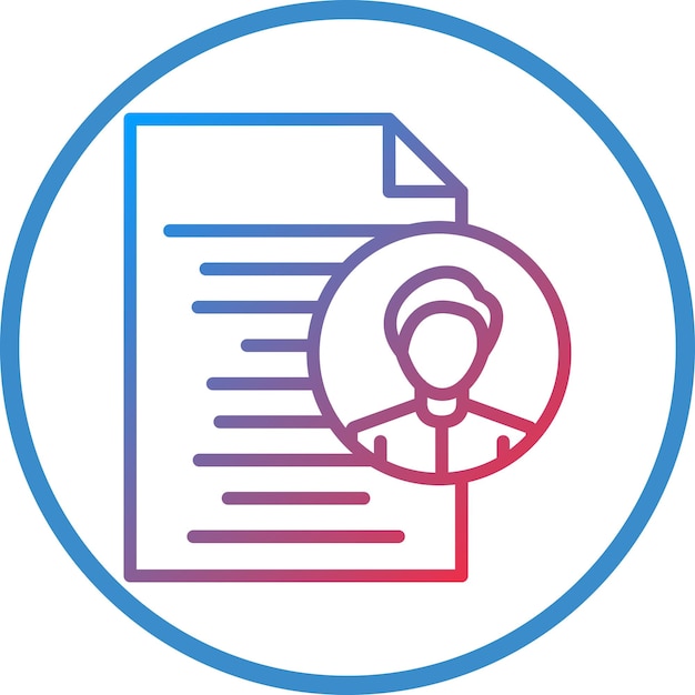 Diseño vectorial Estilo del icono de información personal