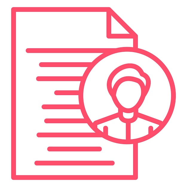 Diseño vectorial Estilo del icono de información personal
