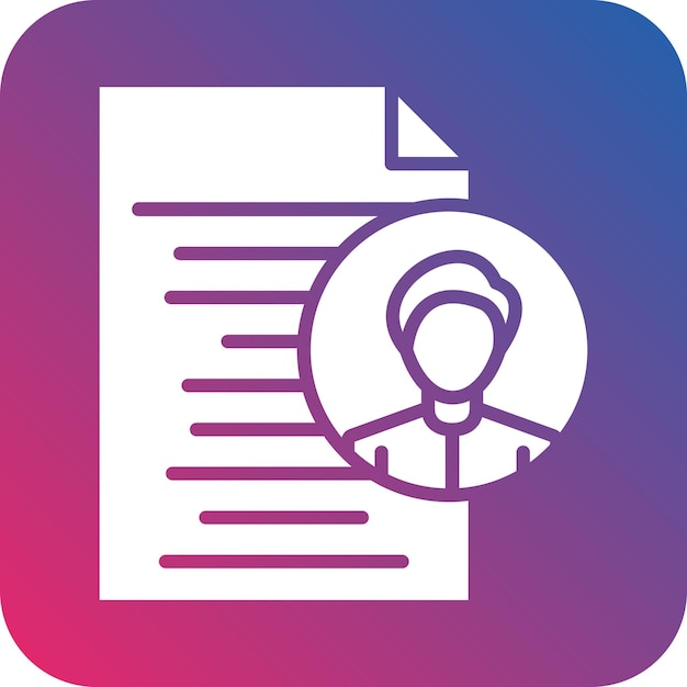 Diseño vectorial Estilo del icono de información personal