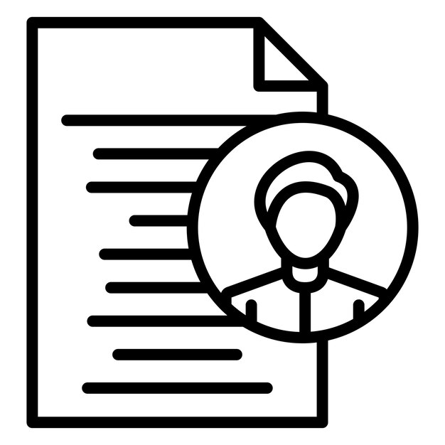 Diseño vectorial Estilo del icono de información personal