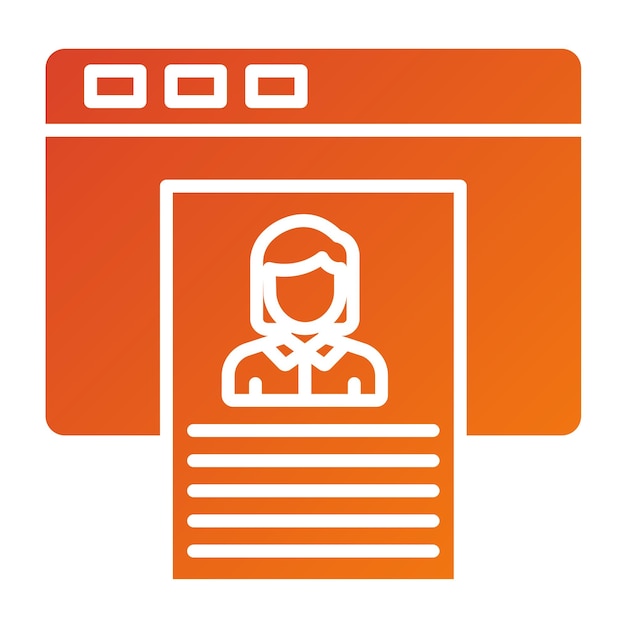 Diseño vectorial Estilo del icono de información personal