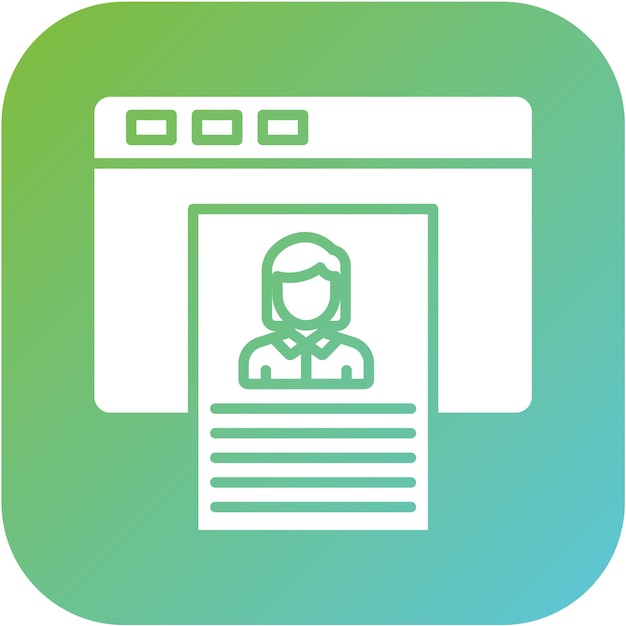 Diseño vectorial Estilo del icono de información personal