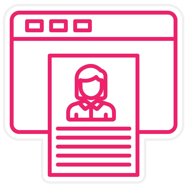 Diseño vectorial Estilo del icono de información personal