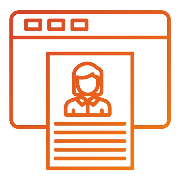 Diseño vectorial Estilo del icono de información personal