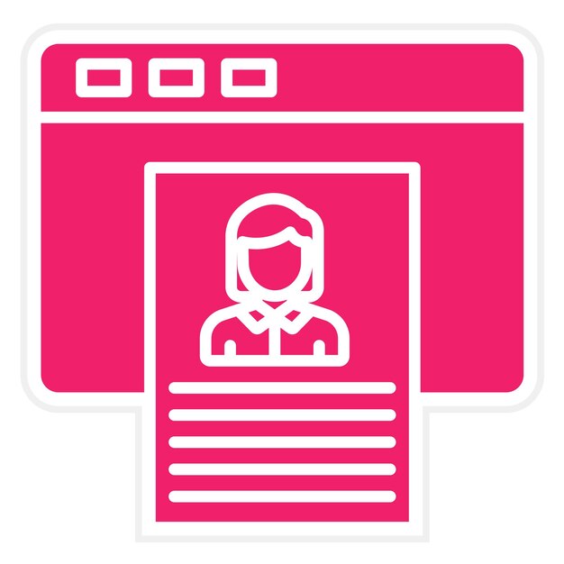 Diseño vectorial Estilo del icono de información personal