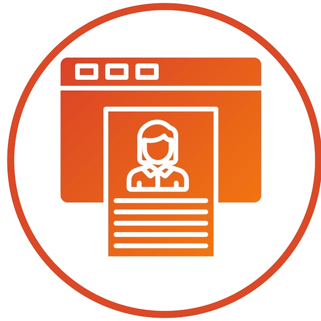Diseño vectorial Estilo del icono de información personal