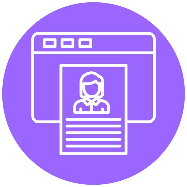 Diseño vectorial Estilo del icono de información personal