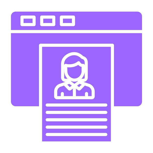 Diseño vectorial Estilo del icono de información personal