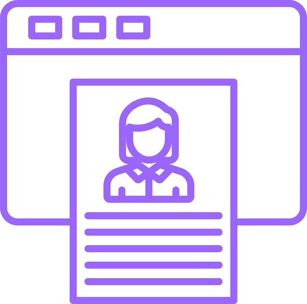 Diseño vectorial Estilo del icono de información personal