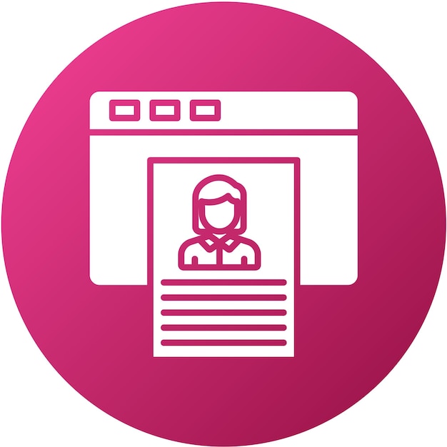 Diseño vectorial Estilo del icono de información personal