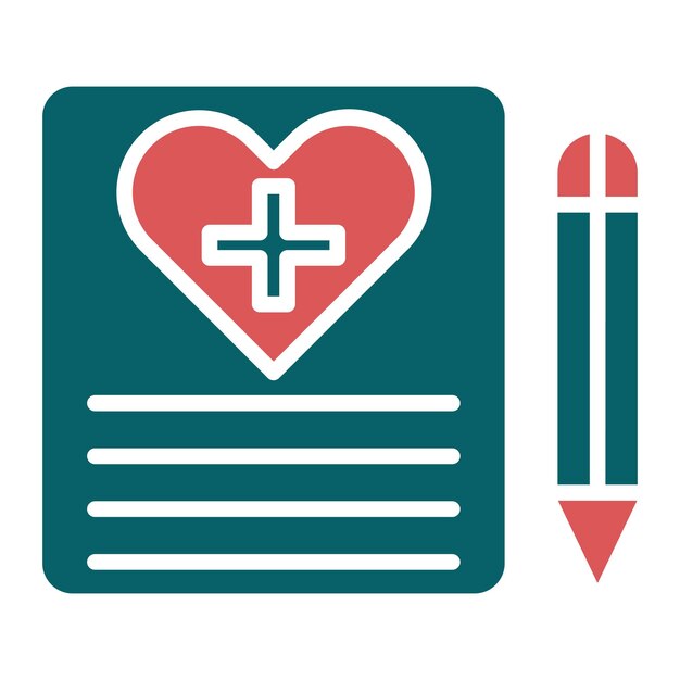 Diseño vectorial Estilo del icono de información de salud
