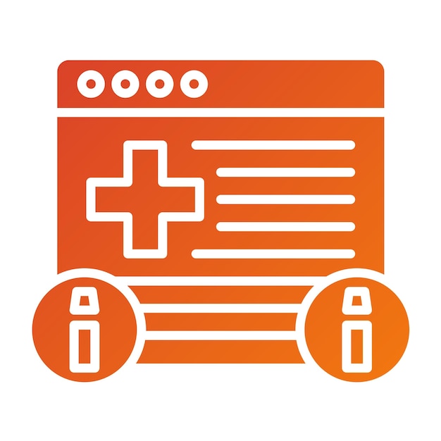 Diseño vectorial Estilo del icono de información de salud