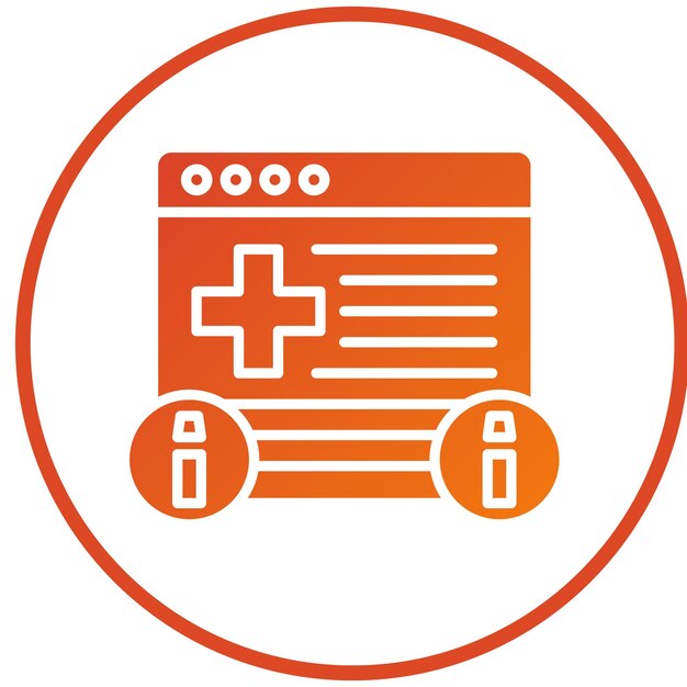 Diseño vectorial Estilo del icono de información de salud