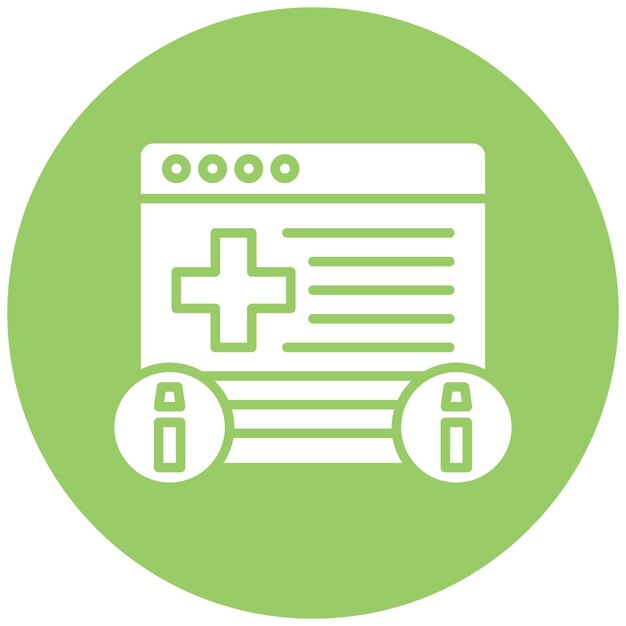 Diseño vectorial Estilo del icono de información de salud