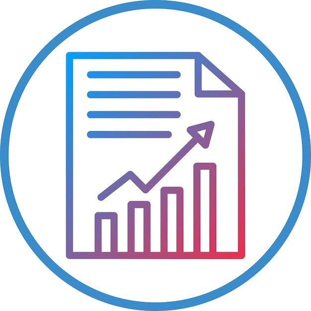 Diseño vectorial Estilo del icono del informe anual