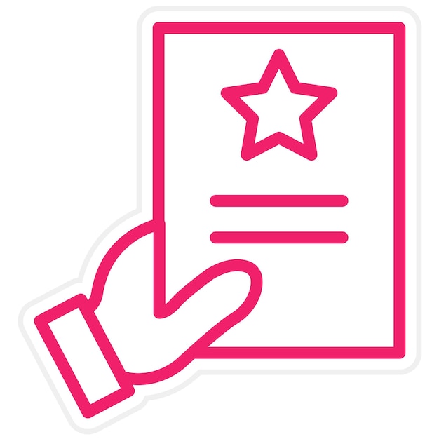 Diseño vectorial Estilo del icono del informe del estudiante
