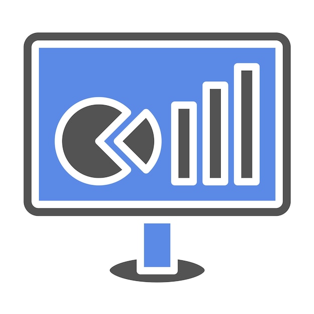 Diseño vectorial Estilo del icono del informe en línea