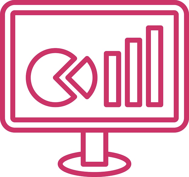 Diseño vectorial Estilo del icono del informe en línea