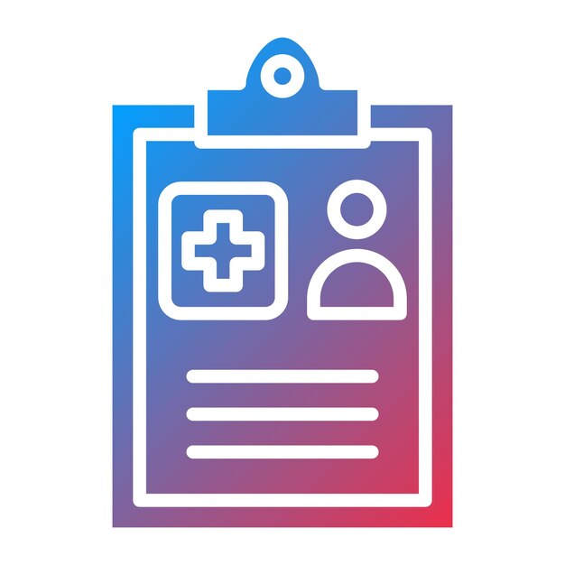 Diseño vectorial Estilo del icono del informe médico