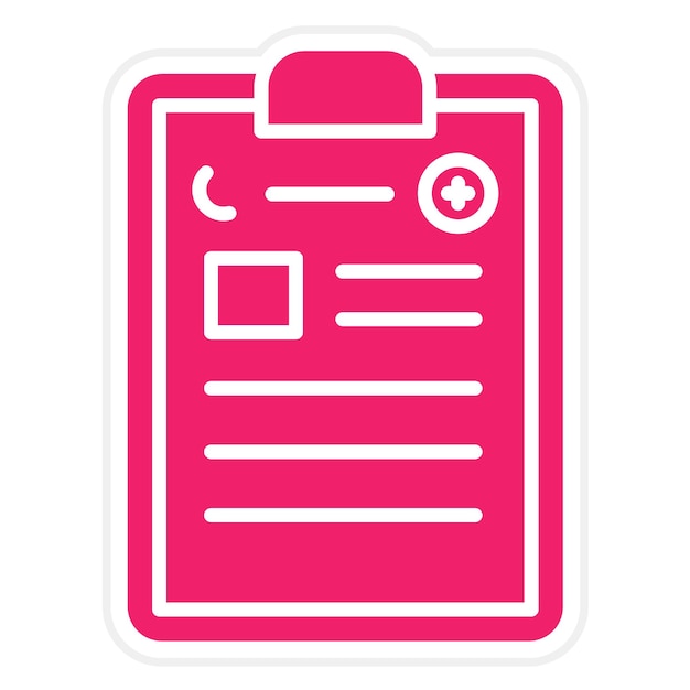 Diseño vectorial Estilo del icono del informe médico